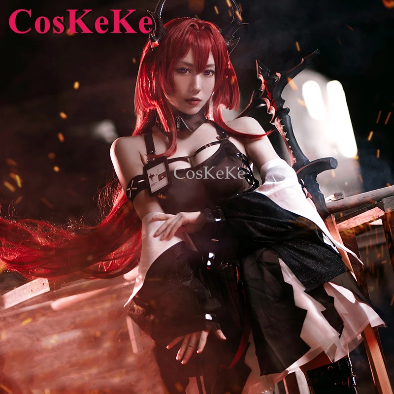 

CosKeKe Surtr Cosplay Game Arknights Costume Original Skin Gorgeous Combat Uniform Full Set Halloween Party Role Play Clothing