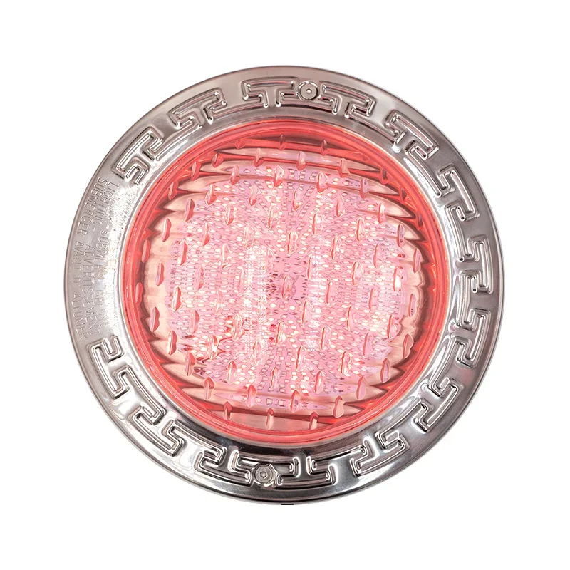 Precio al por mayor Luz Led de piscina de alta potencia Par 56 Led Rgb Ip68 luz empotrable para piscina nicho de cubierta de PC de acero inoxidable