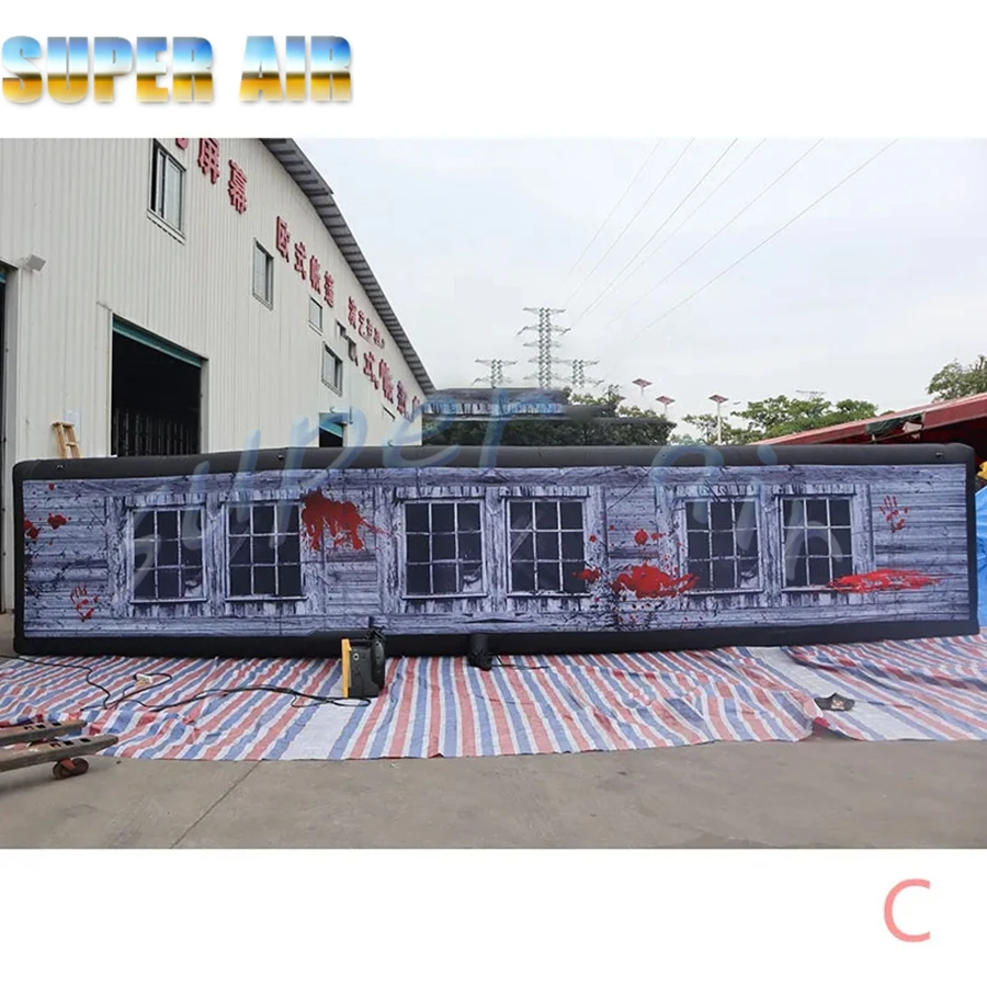 Hurtownia dmuchanych labiryntów na Halloween, idealnych na podwórko: dom duchów 10x10x2mH, dmuchany labirynt.