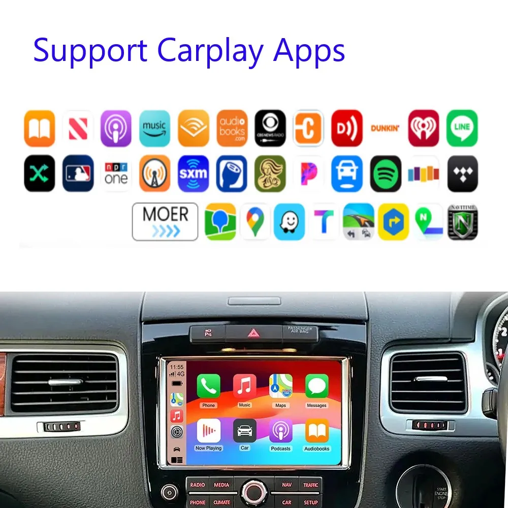 CarPlay Android Decoder BOX for Volkswagen Touareg 2010-2018,Plug and Play Voice Assistant Mirror Link Original Screen Upgrade