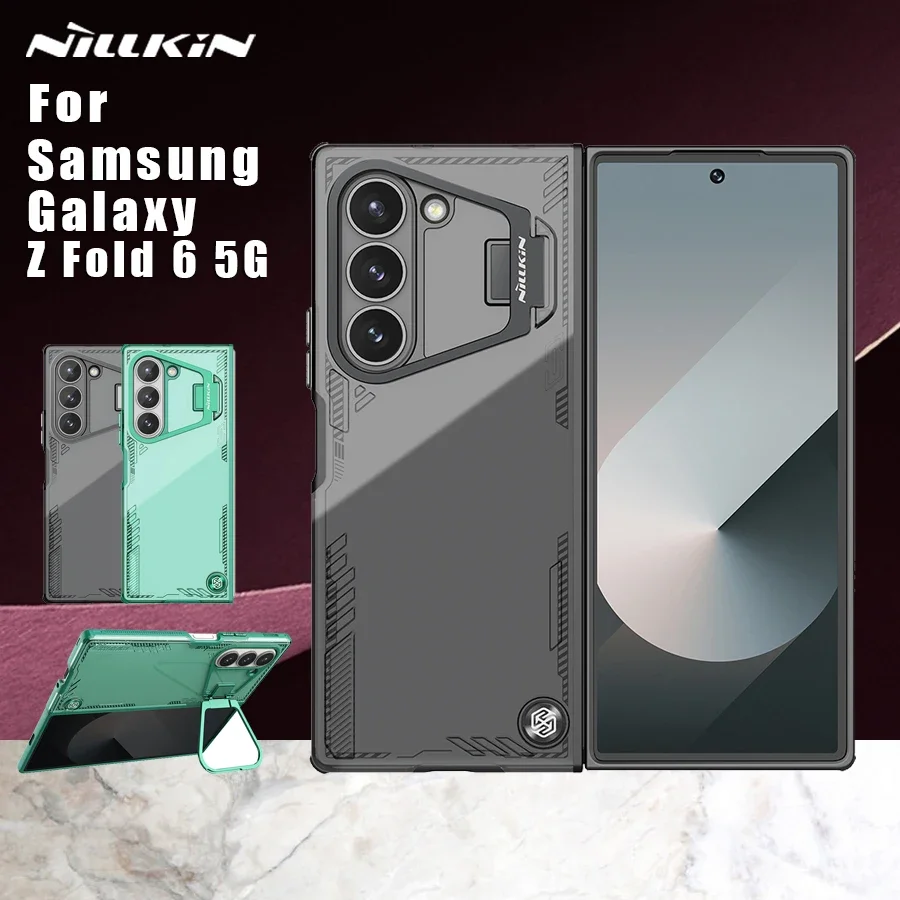 

For Samsung Galaxy Z Fold 6 5G Case Nillkin iceblade Prop Fold clear tranparent Camera Protection With Stand Back Cover