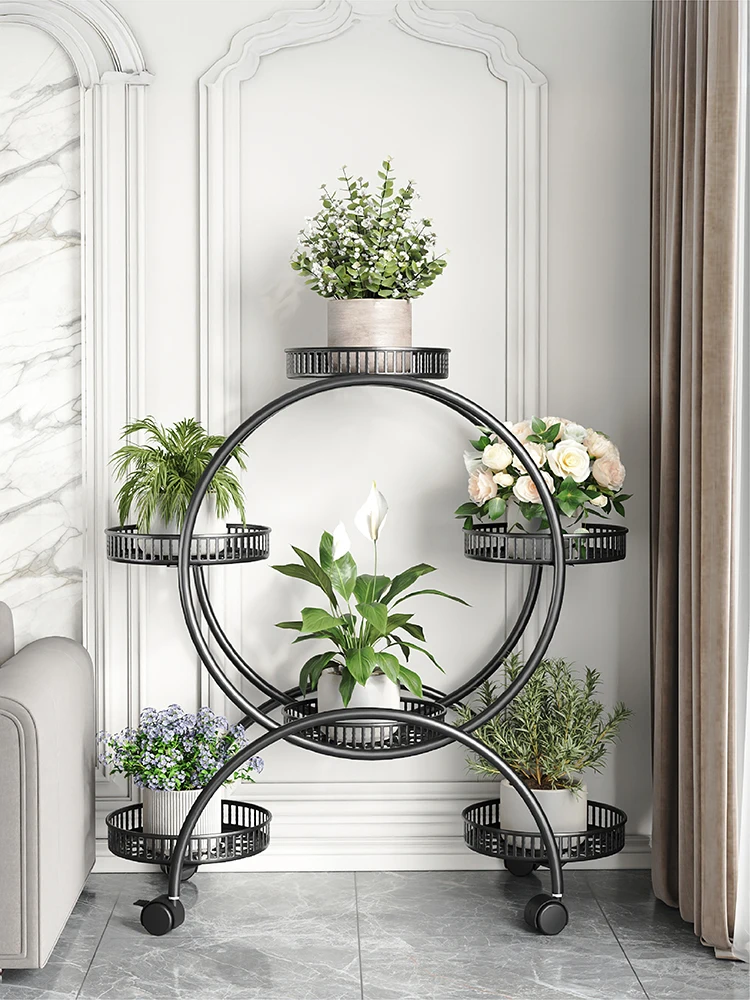 

Indoor Floor Standing Flower Rack, Multi-Layer Succulent Plant Shelf, Iron Balcony Display Holder, Decorative Pot Organizer