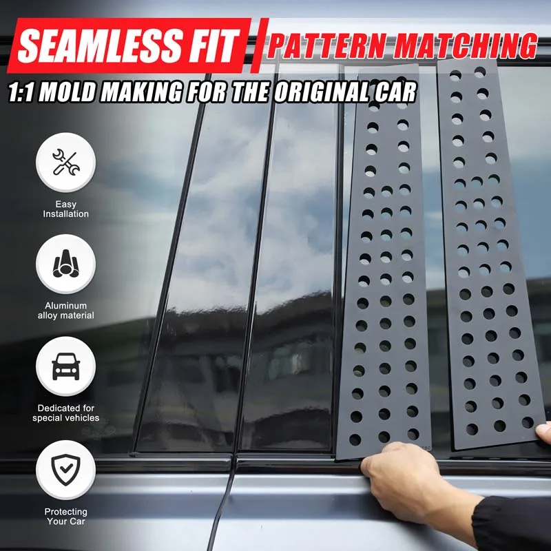 

For 2024 2025 Haval H9 Honeycomb Aluminum alloy Car B-pillar Stickers Auto Center Column Decoration Cover Car Accessories