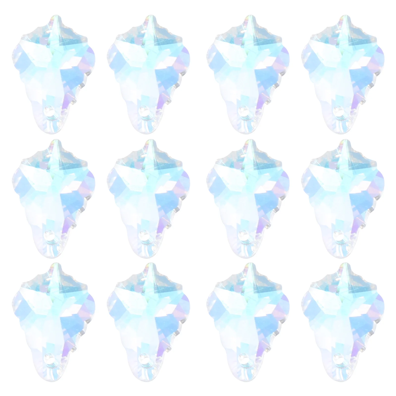 

12Pcs Crystal Maple Leaf Pendants Sturdy Light Weight Sun Catcher for Garden Living Room Bedroom Decoration Crystal Hanging