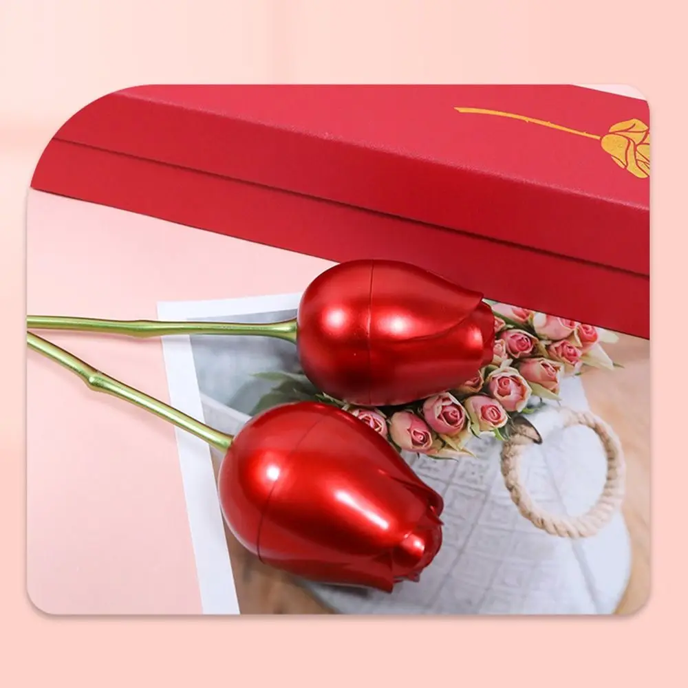 الإبداعية زهرة على شكل روز هدية خاتم صندوق اقتراح مفاجأة المحمولة مجوهرات صندوق تخزين عرض المجوهرات لفتاة الزفاف #3