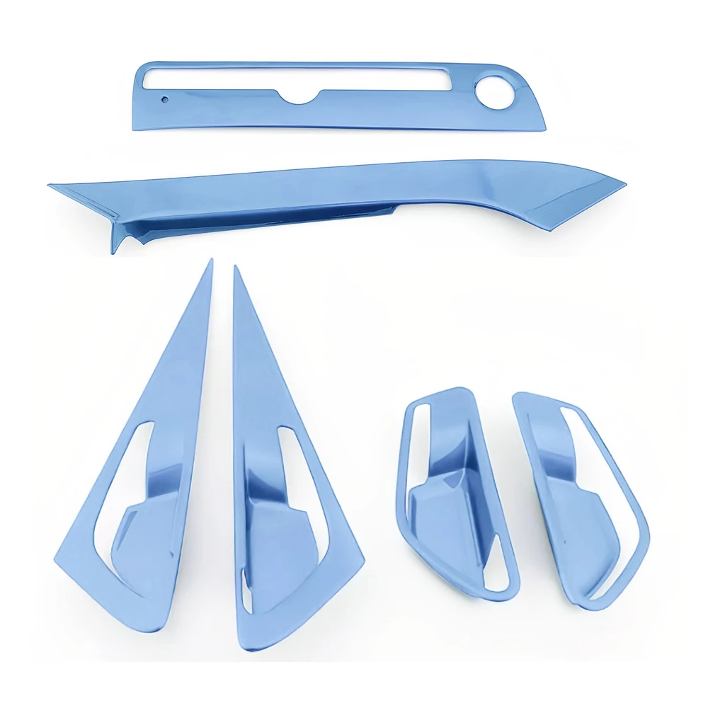 

For Hyundai Elantra CN7 N Blue Interior Central Console Trim Stripe Door Bowl Cover Steering Wheel Cover