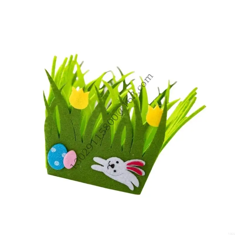 Easters Decoratie Nonwoven stoffen mand draagbaar en duurzaam voor vakantiesfeer perfect voor doe -het -zelf Y5GA