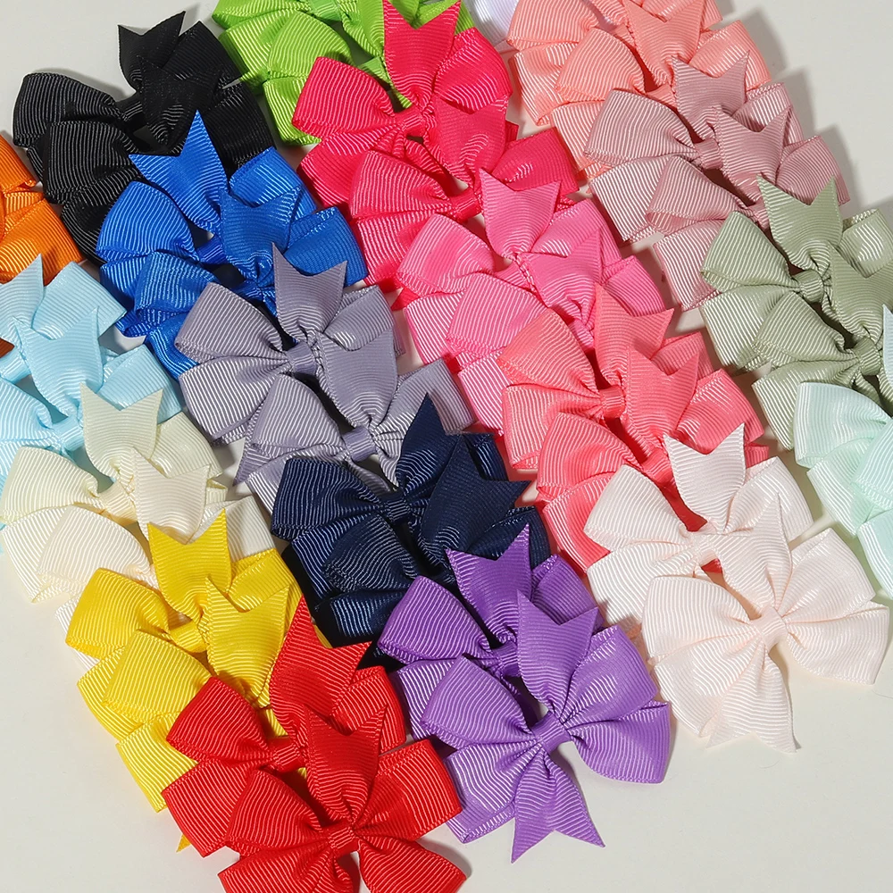 40 قطعة/المجموعة طفل أزياء جميلة الانحناء مقاطع الشعر مجموعة الشريط الفتيات بوتيك المشابك اليدوية جديد إكسسوارات الشعر هدايا بالجملة