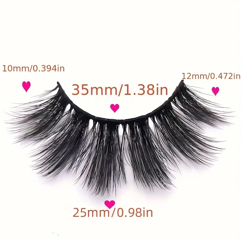 6 Pairs 5D Faux Mink Eyelashes, Hypoallergenic Long-Lasting Natural Look, Dramatic Volume, Thick & Dense False Lash