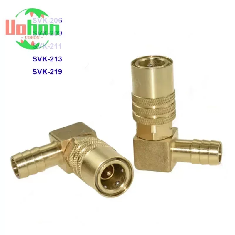 

2 PCS Mold SVK Brass Quick Connector Plugs Closed Type Cooling Water Nozzles Connection Joints