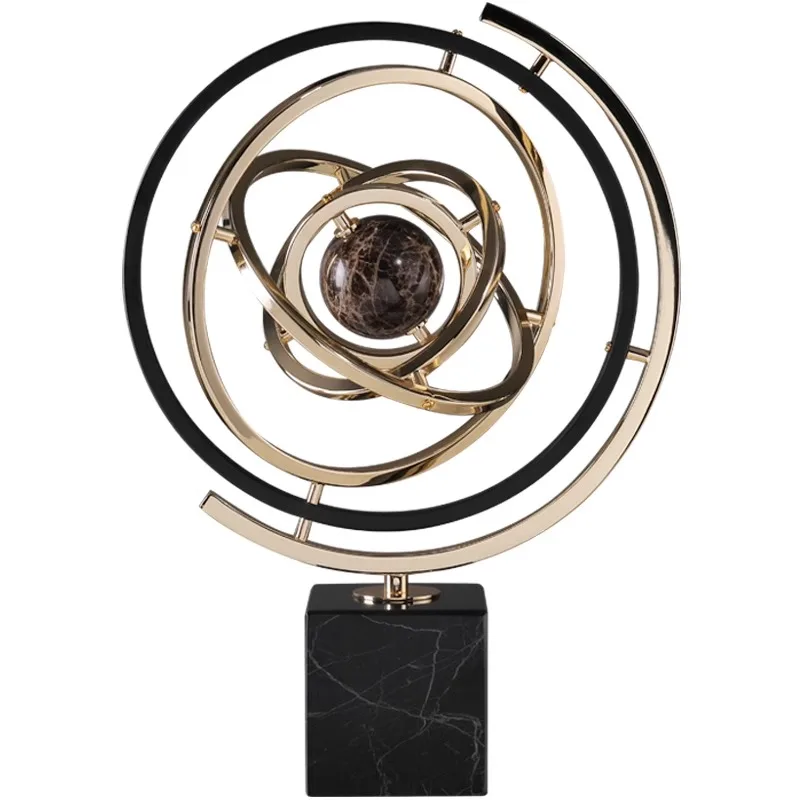 

Light luxury globe ornament, high-end living room wine cabinet, office desktop decoration, marble opening housewarming gift