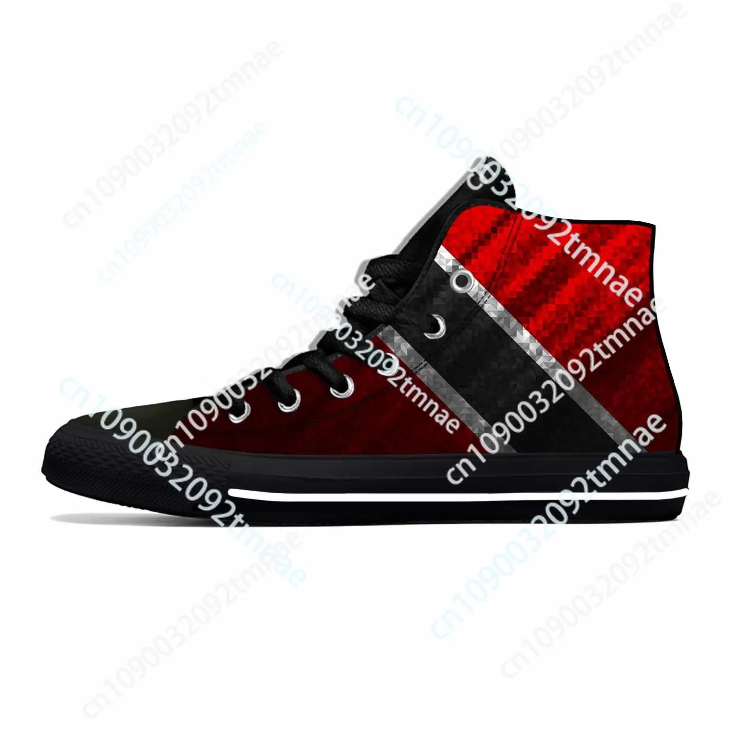 Trinidad and Tobago Flag Patriotic Pride Fashion Casual Cloth Shoes High Top Comfortable Breathable Custom Men Women Sneakers