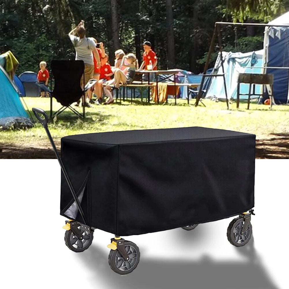 Folding Wagon Cart Cover Trolley Cart Sun-Shade Cover Waterproof Dustproof 97x56x51cm/137x56x61cm Cart Protective Gear Parts