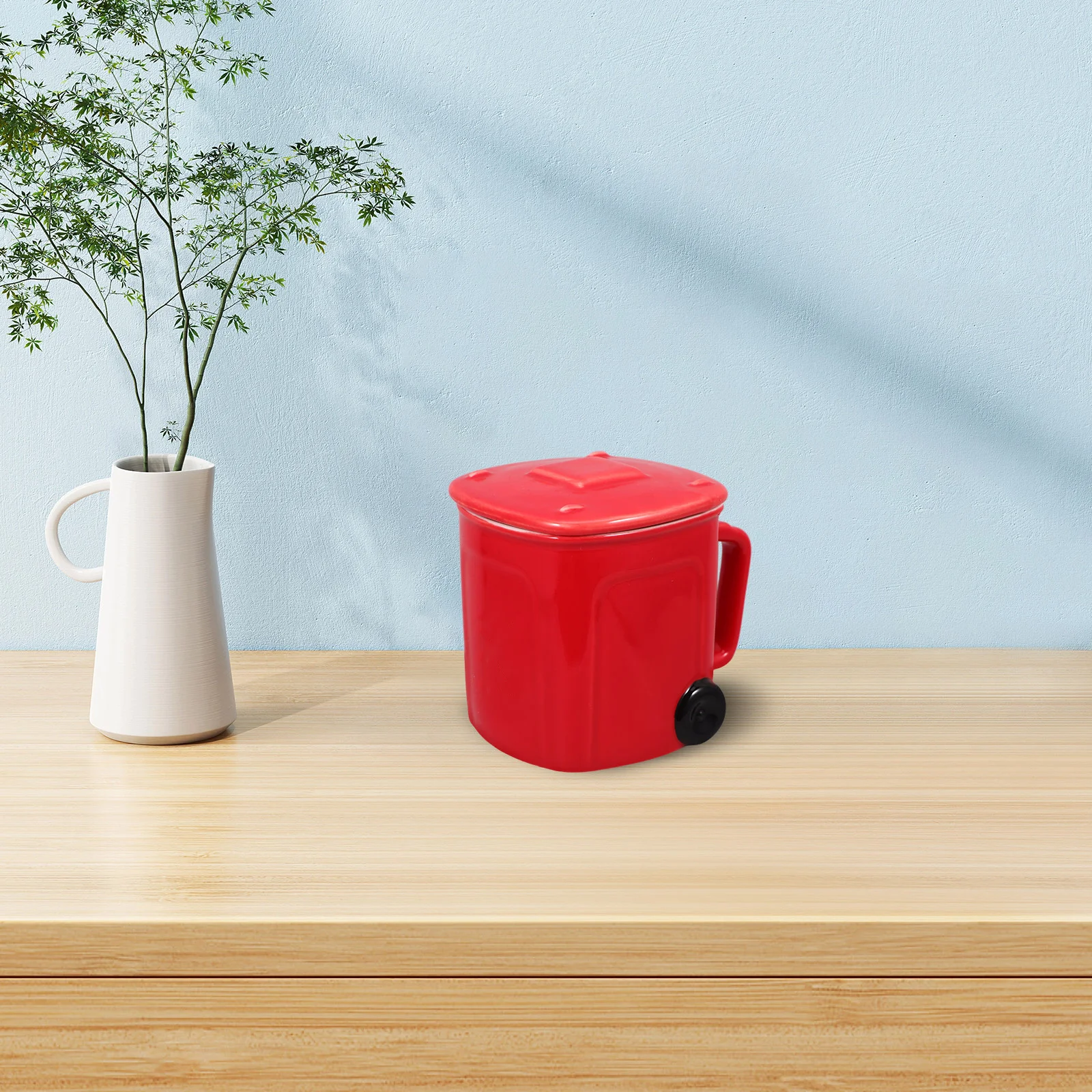 

Ceramic Trash Can Shaped Mug 350Ml Humorous Design Water Coffee Cup for Kitchen Desk Decor Cool Mug Present Idea
