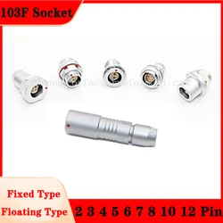 Compatible Fischer 103F 1F 2 3 4 5 7 8 12Pin Internal Fixation, External Fixation, 2 Nuts Fixed,Floating Female Socket Connector