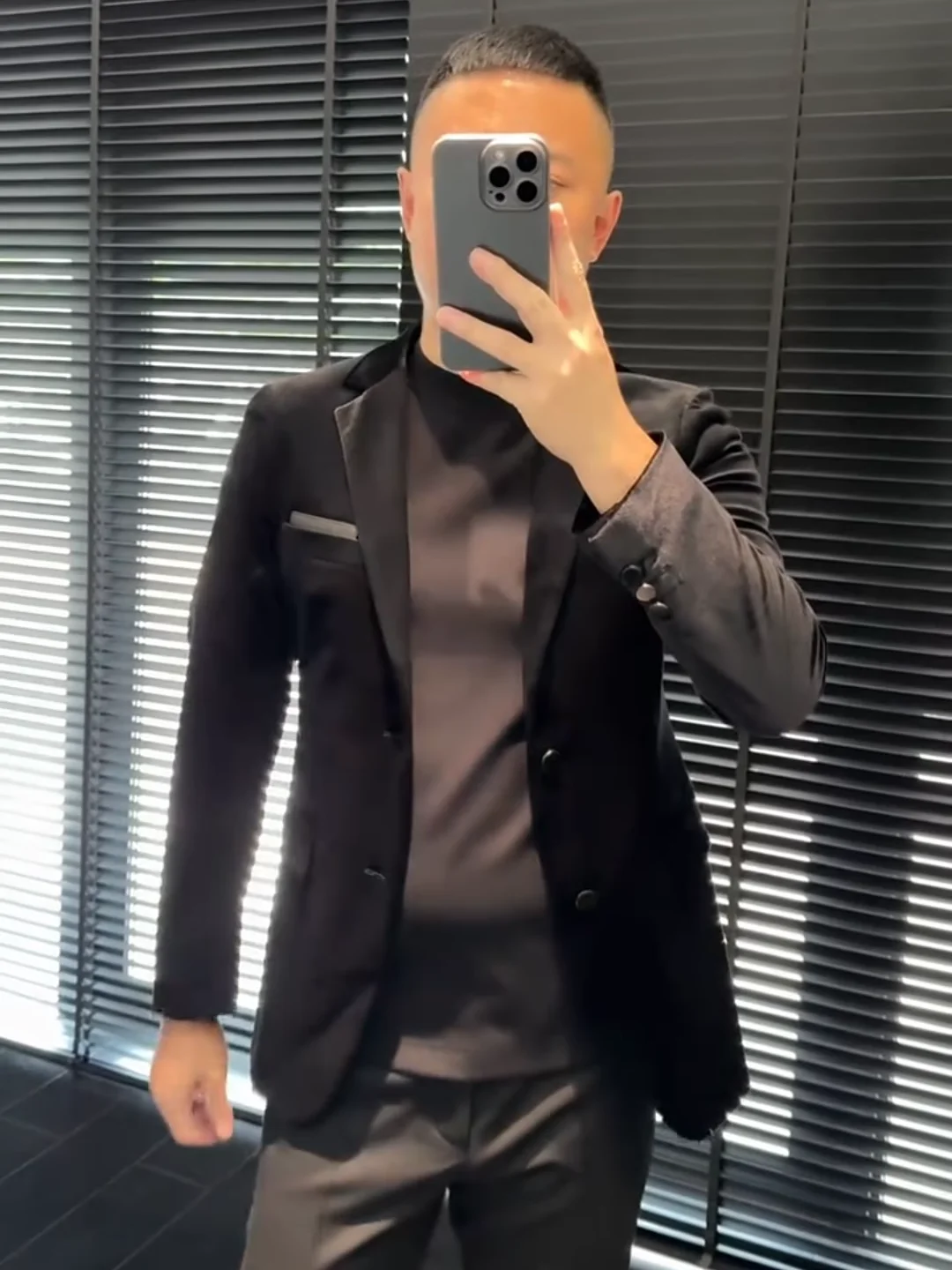 

Men's Velvet Suit Casual Comfortable Faionable Busin Casual Spring Autumn Stand Fit Long Sve Button Decorated