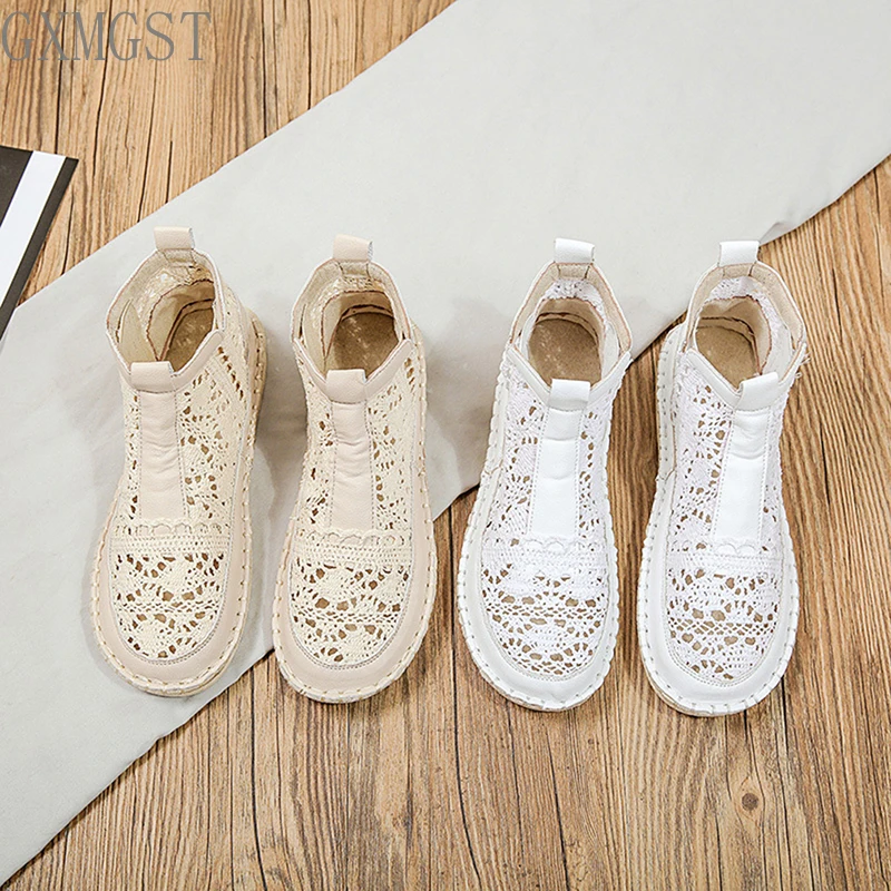 

2024 New Comfort Fashion Women's Breathable Mesh Summer Shoes Lace Walking Shallow New Solid Non Slip Casual Shoes 35-40