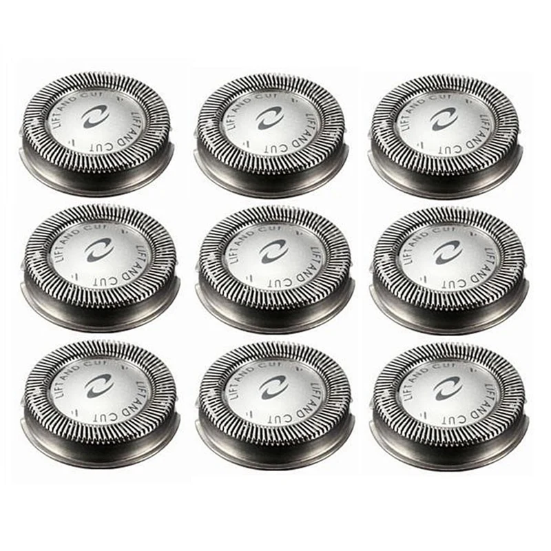 Cabeça de substituição Shaver para Norelco, lâmina de barbear, HQ3, HQ4, HQ55, HQ56, HQ6900, HQ6868, HQ5812, HQ6874, 9 pcs