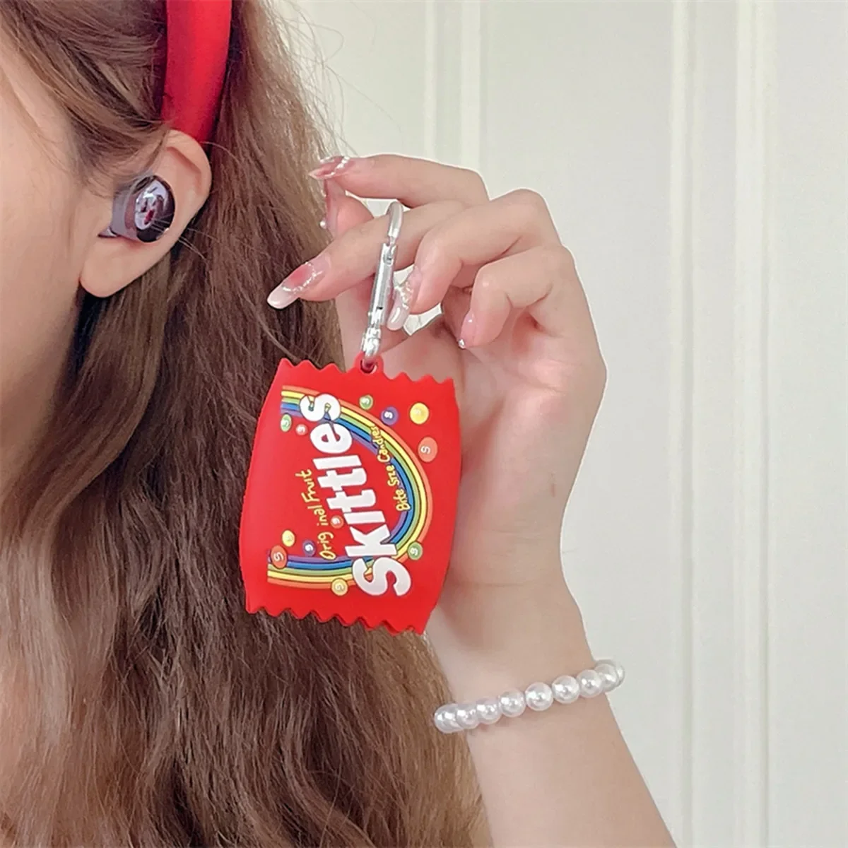 Cartoon Skittle box high quality Silicone earphone case for Samsung Galaxy Buds Live/Buds2/Buds 2 pro/Buds Pro/Buds FE with Hook