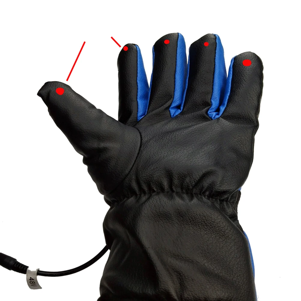 

Electric Heated Gloves Waterproof Touch Screen Riding Practical Cold Weather Protection Motorcycle Use Material Safe