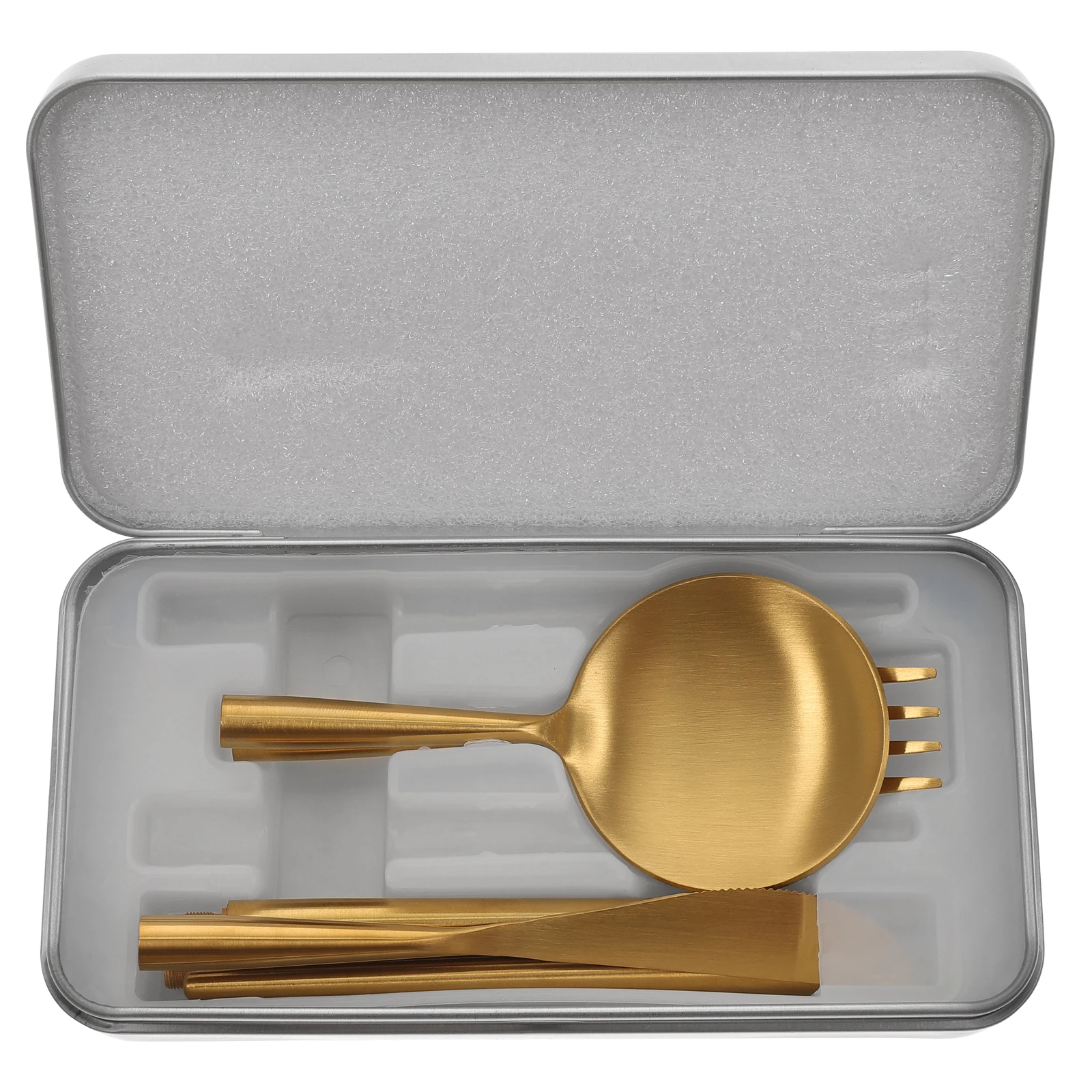 

1 set Stainless Steel Cutlery Set Fork Spoon Knife Camping Utensil Travel Kit Detachable Pocket Size Outdoor Family