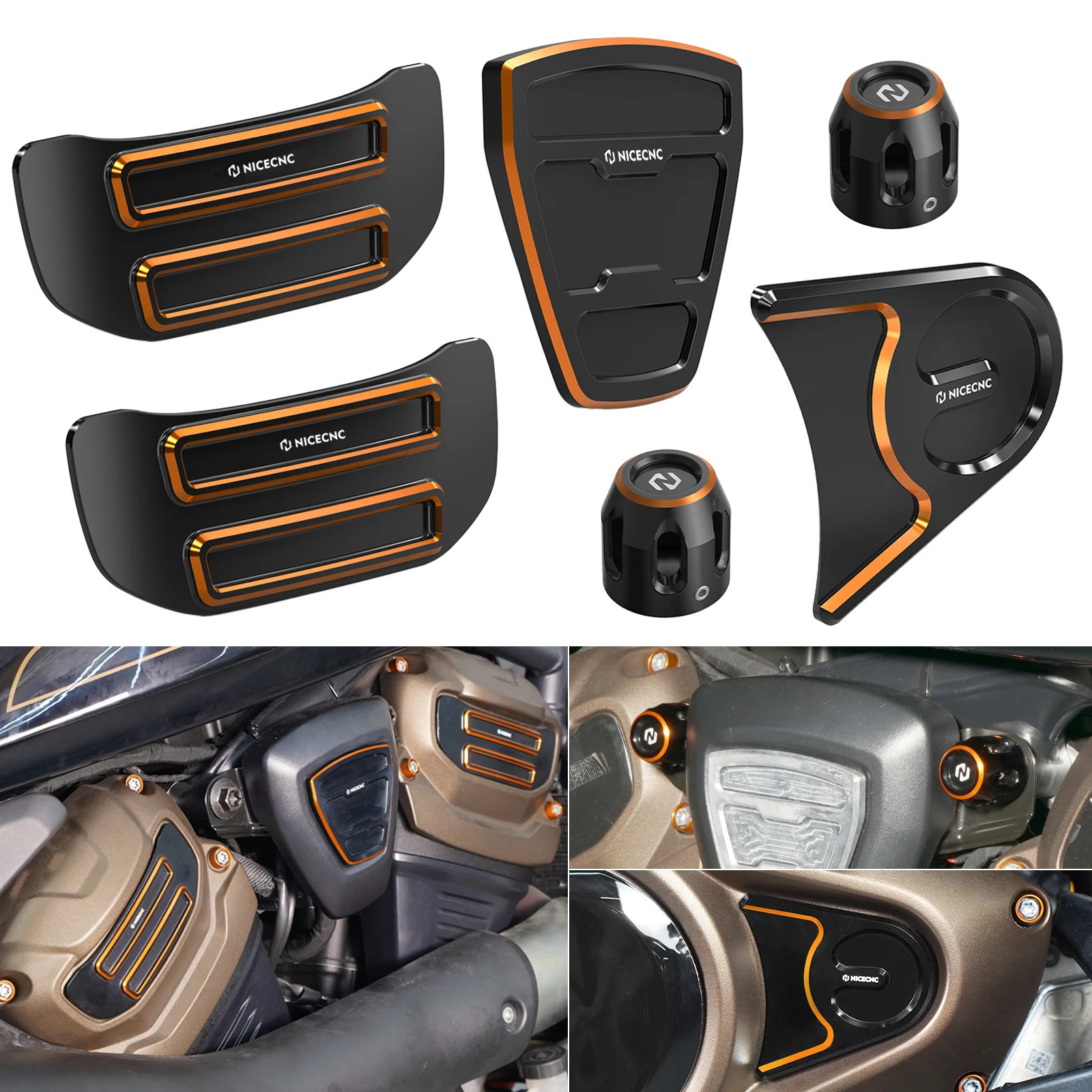 

Motorcycle Ignition Coil Bracket Screw Caps//Timer Cover/Cam Sprocket Medallions ​for Harley Pan America 1250 RA1250 2021-2024