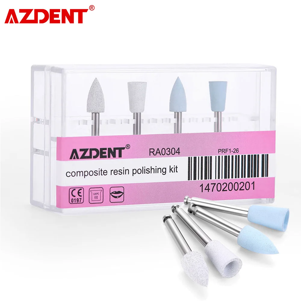 AZDENT Dental Composite Resin Polishing Kit For Low Speed Handpiece RA0304 Oral Hygiene Teeth Polishing Kits Dentist Tools