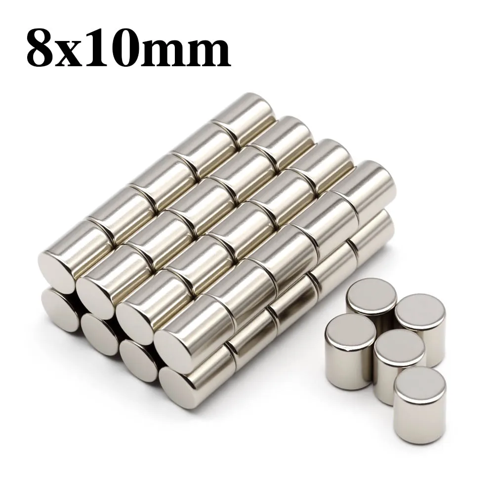 

8x10mm Super Powerful Round Magnet Neodymium Magnet NdfeB N35 Strong Permanent Magnetic imanes Refrigerator Magnet