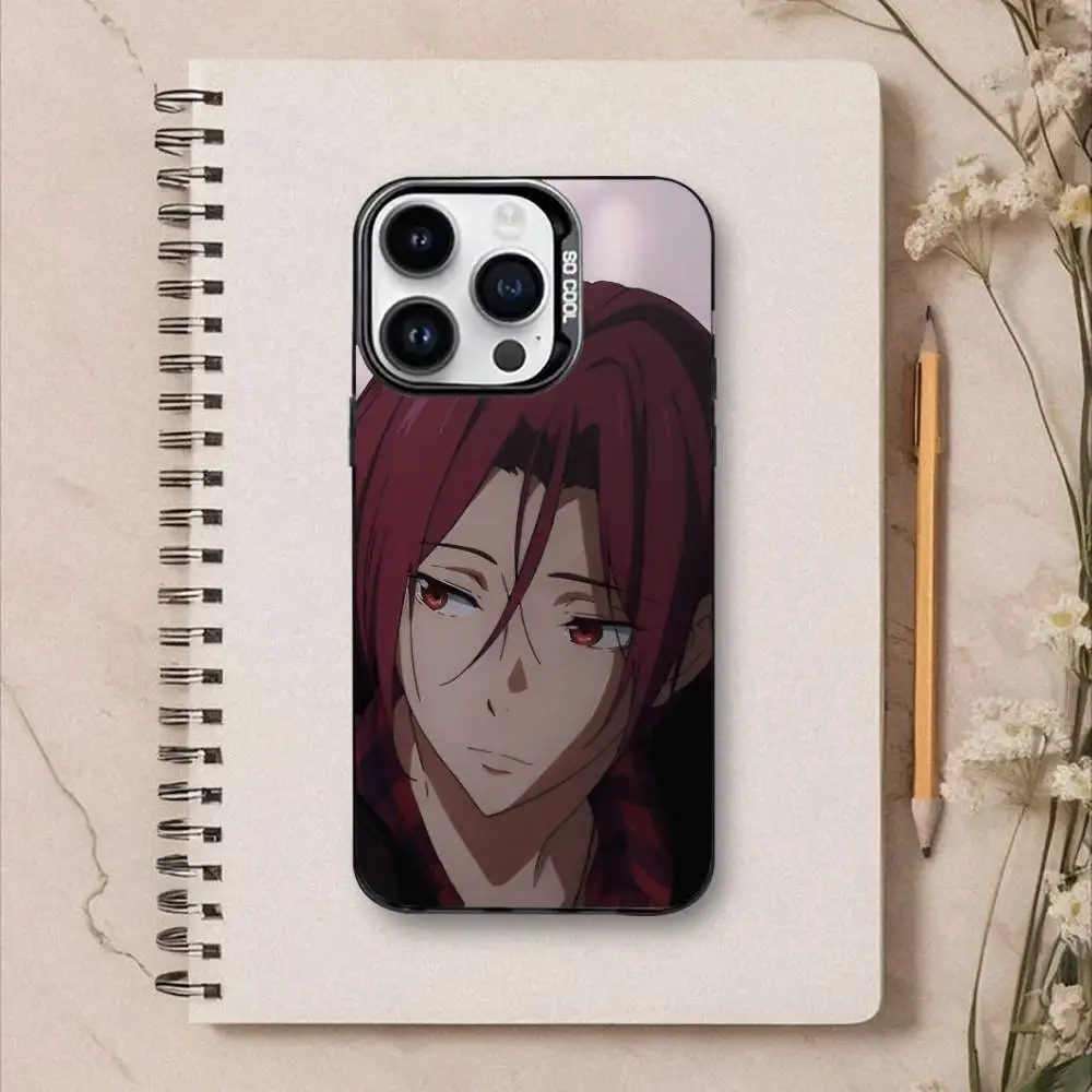 Custodia per telefono R-Rin Matsuoka per iPhone17,16,15,14,13,12, custodia per telefono colorata nera Pro Max