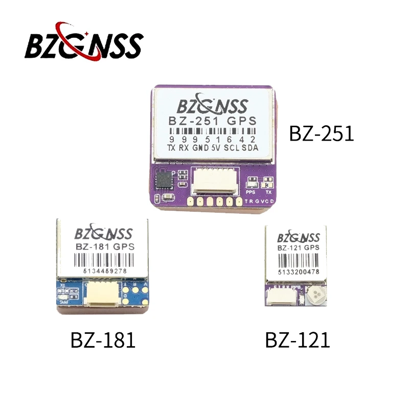 

BZGNSS BZ 121 BZ 181 BZ 251 Модуль GPS-позиционирования с двумя протоколами, подходит для FPV, спасательные дроны с фиксированным крылом и пересечением
