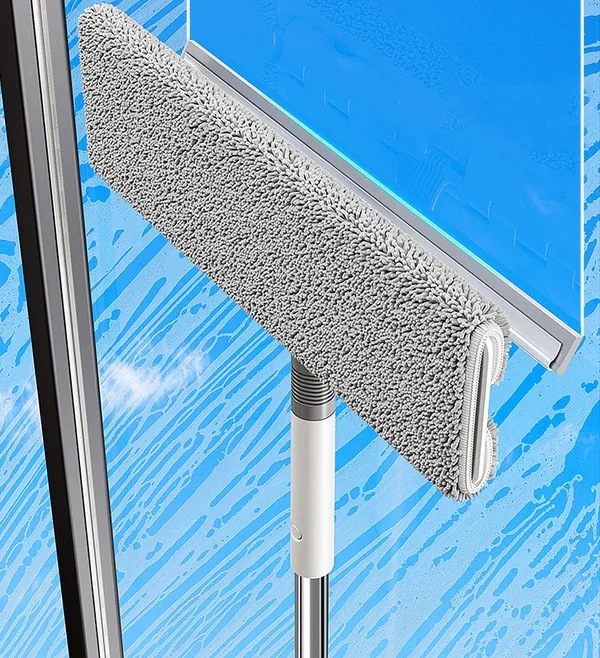 Scraper Window Cleaner 2 in 1 Rotatable Window Cleaning Kit with Extension Rod Telescopic Window Cleaning Equipment