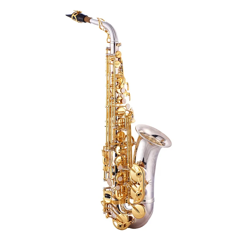 

High Quality Brass Instrument Cheap Silver Alto Saxophone JYAS102DSG