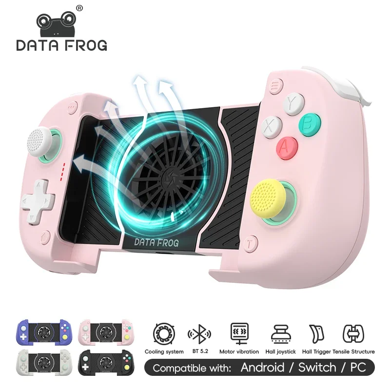 DATA FROG X3 contrôleur de jeu Mobile sans fil pour Smartphone jeu manette ergonomique avec double Vibration pour Mobile PUBG