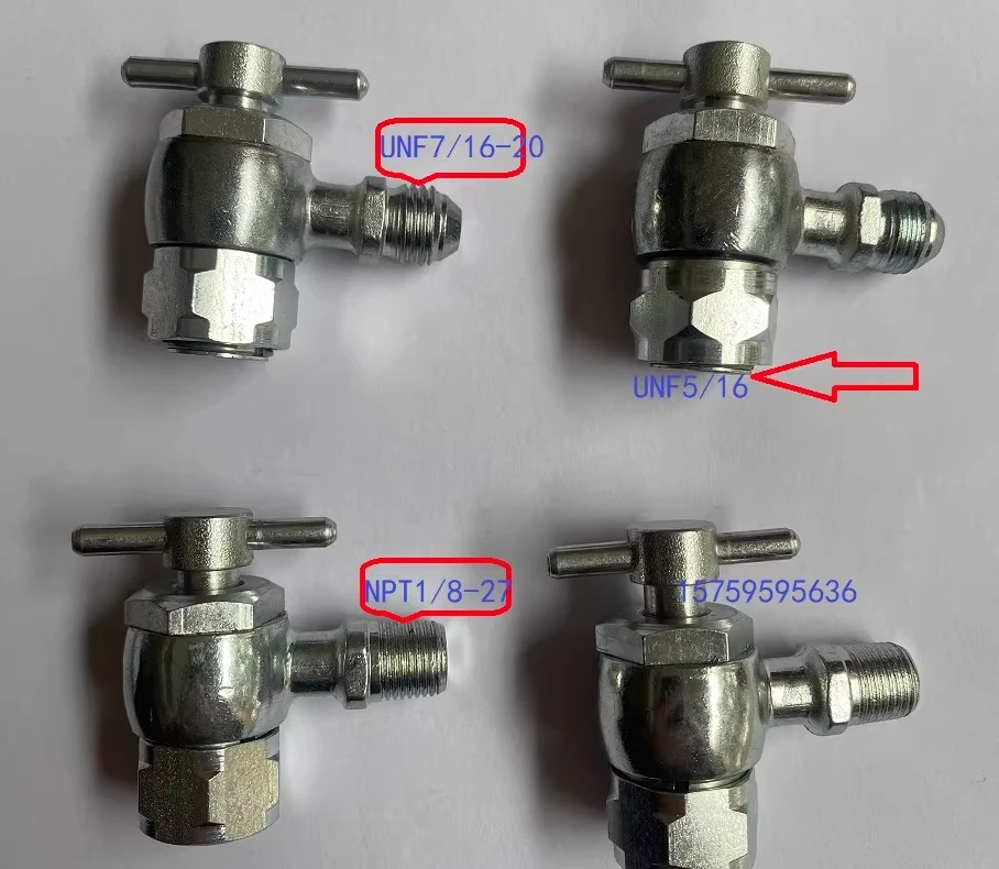 UNF7/16-20 accumulator nitrogen filling tool connector 1/8NPT shock absorber nitrogen filling connector