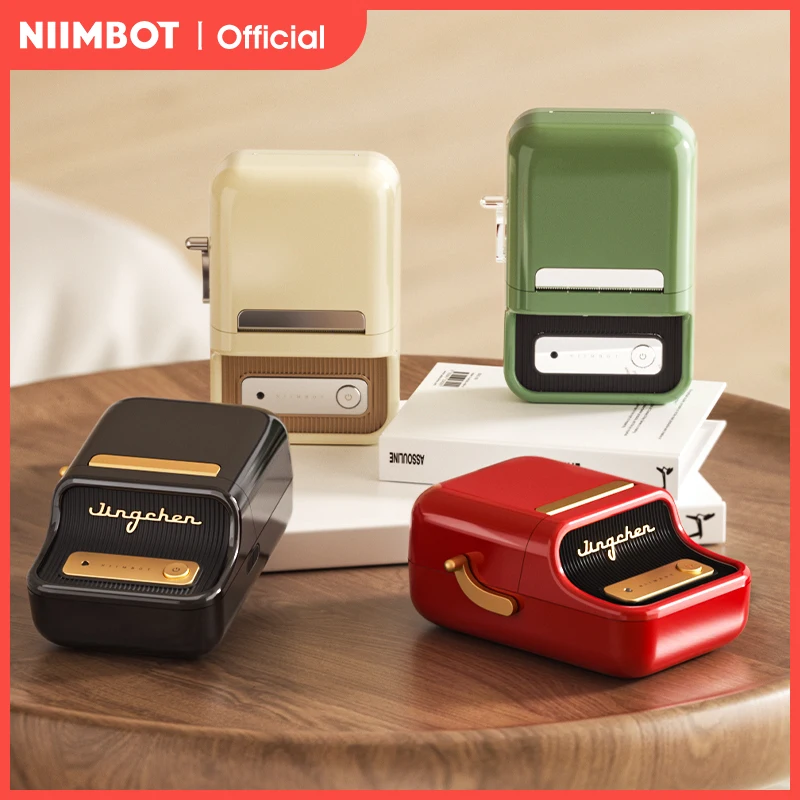 מדפסת תרמית מיני NiiMbot B21 אלחוטית לייצור תוויות ברקודים ניידת עם בלוטות' מדבקות דביקות למשרד ולמסחר