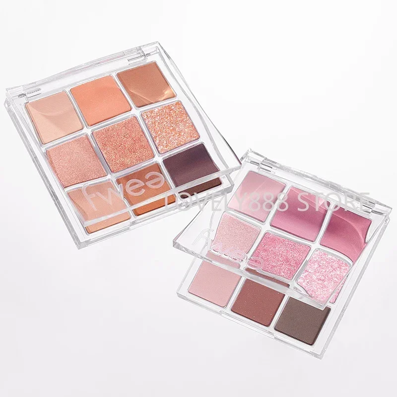 Korea Fwee 9-color Eyeshadow Palette Daily Makeup Matte Pearlscent Shimmer Delicating Long-lasting Waterproof Makeup Cosmetics
