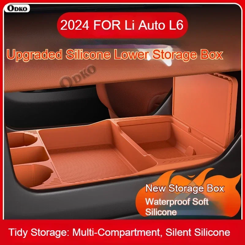 

Silicone Storage Box 2024 FOR Li Auto L6 Center Console Modification Anti-slip Pad Accessories Organizer Decoration