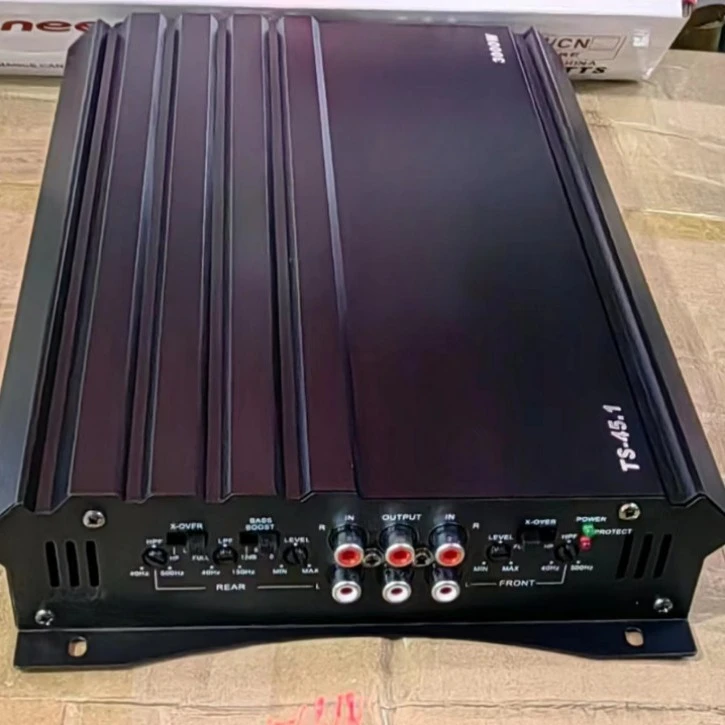 High Output 4 Channel Audio Amplifier Vehicle Interior Sound Modification Part For Multi Speakers Bass Speaker