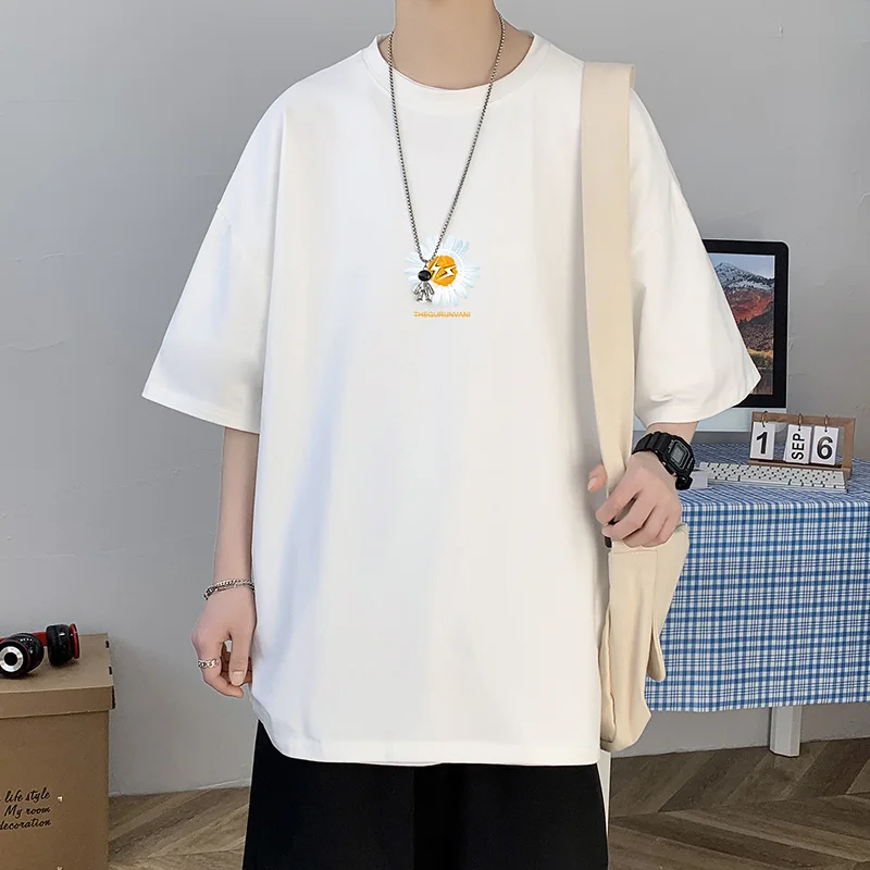 Summer Men High Quality Printing T-Shirt Loose Casual Tops Short Sleeve Classic O-Neck Tees Comfortable Couple T-Shirt Clothing