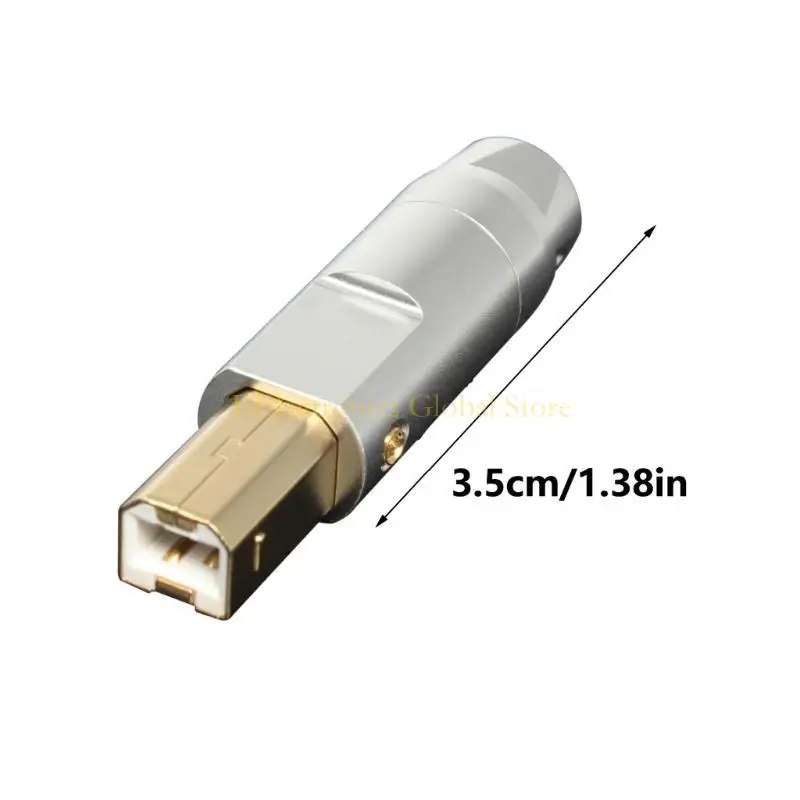 462B USB B-Type Square Port Port Connector Gold-Plated Precise Precise 6mm Hole Metal
