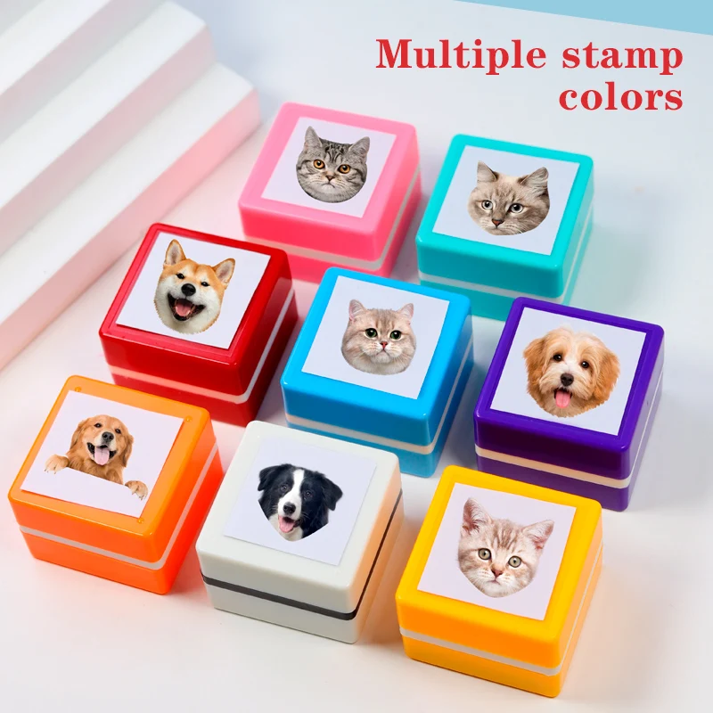 Custom-Made Pet Portrait Stamp DIY For Dog Figure Seal Personalized Cat Doggy Cuztomized Memento Chapter for Bookkeeping