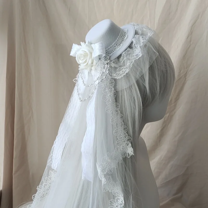 

Top Hat Lolita Retro Headwear Headwear Tea Party Wedding Headwear Travel Photography Headwear Top Hat Hairclip Headwear