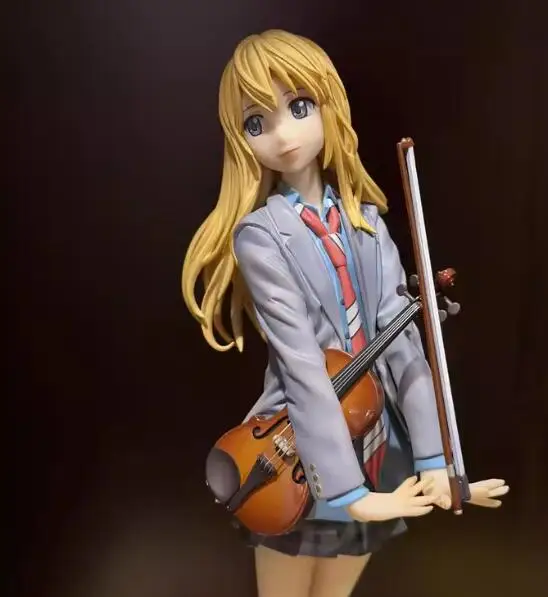 

20cm Miyazono Kaori Action Figure Anime Your Lie In April Shigatsu Wa Kimi No Uso Pvc Model Cartoon Girl Desktop Decoration Gift