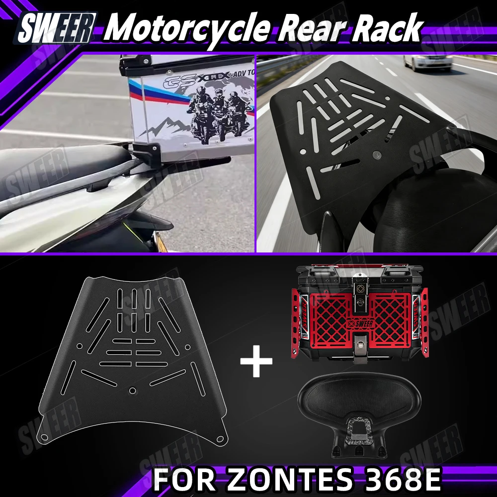 

Motorcycle Metal Multifunctional Rear Support Bracket Suitable For ZONTES 368E Rear Shelf Tail Box Bottom Plate Luggage Rack