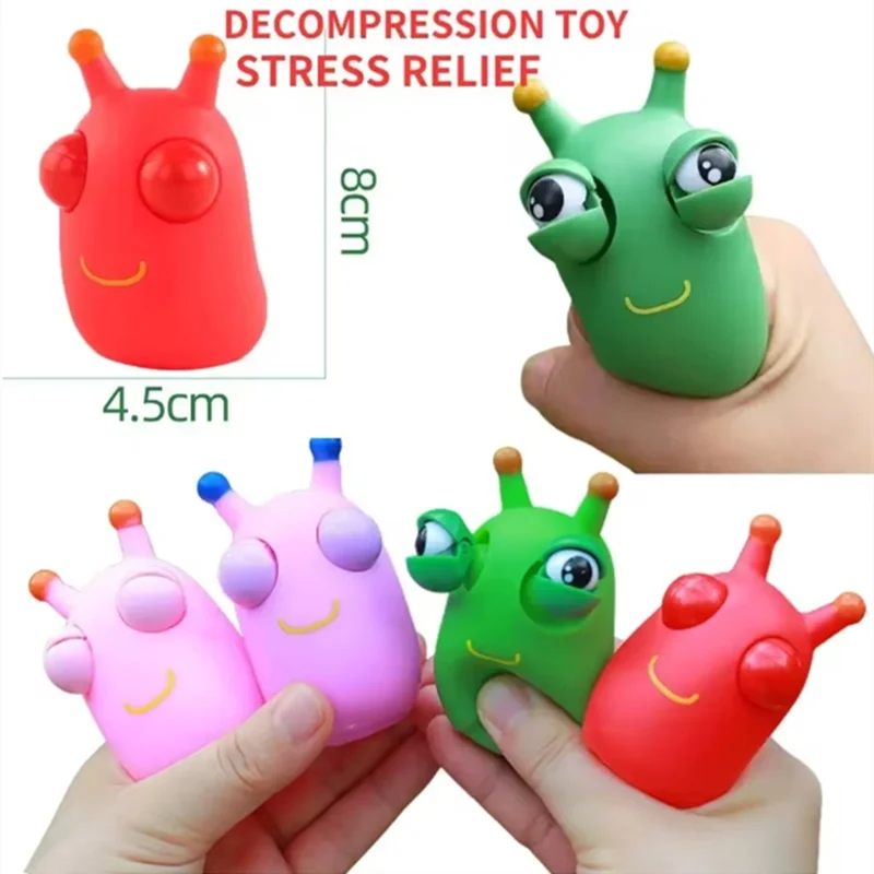 クリエイティブ面白い目玉バーストスクイーズおもちゃ緑目毛虫ピンチおもちゃ大人子供ストレスリリーフフィジェットおもちゃパンダ人形おもちゃ