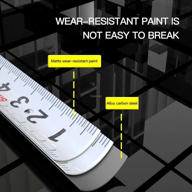 Youpin-sistema de cinta métrica de acero de precisión, herramienta de construcción profesional retráctil, cinta de medición de bloqueo automático, 3m, 5m