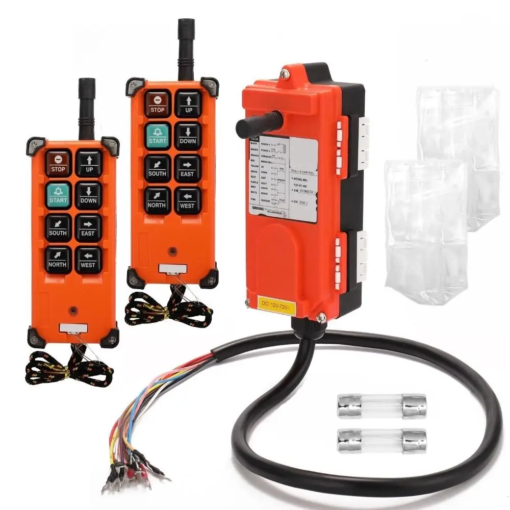 

IP65 F21-E1B Wireless Crane Remote Control 8 Buttons Handheld Electric Lift Hoist Wireless Switch Receiver Anti Fall Waterproof