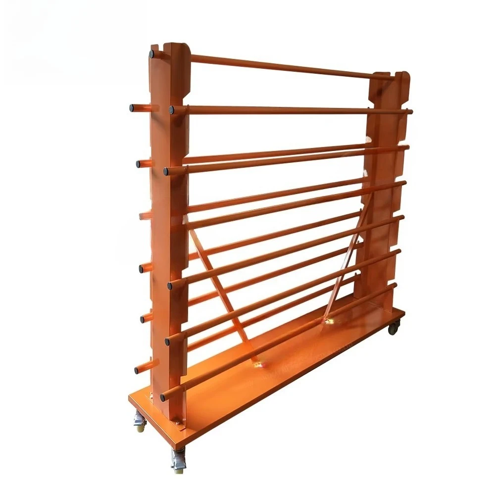 Detachable double-sided wrap carpet fabric roll display rack