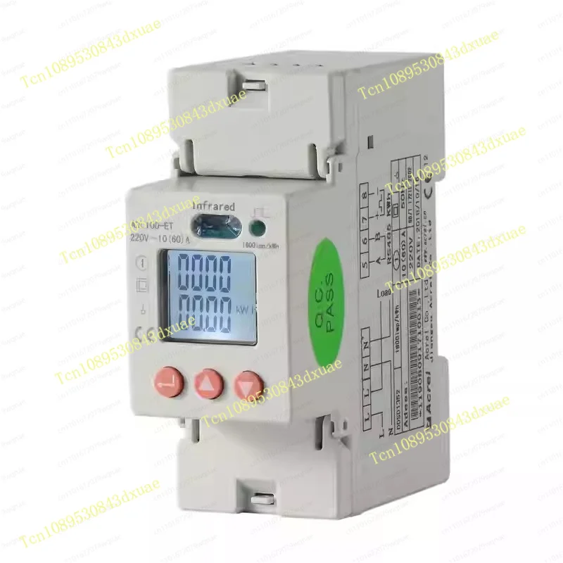 Smart DIN Rail Meter DDSD1352, Single-Phase Power Analyzer with RS485 Modbus for Load Profiling