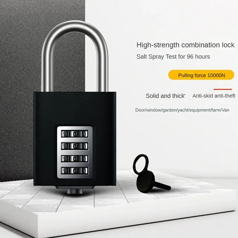 4 -Digit Mechanical Password Lock Outdoor Waterproof Iron Door Garden Door Anti -theft Combination Hanging Lock Digital Lock